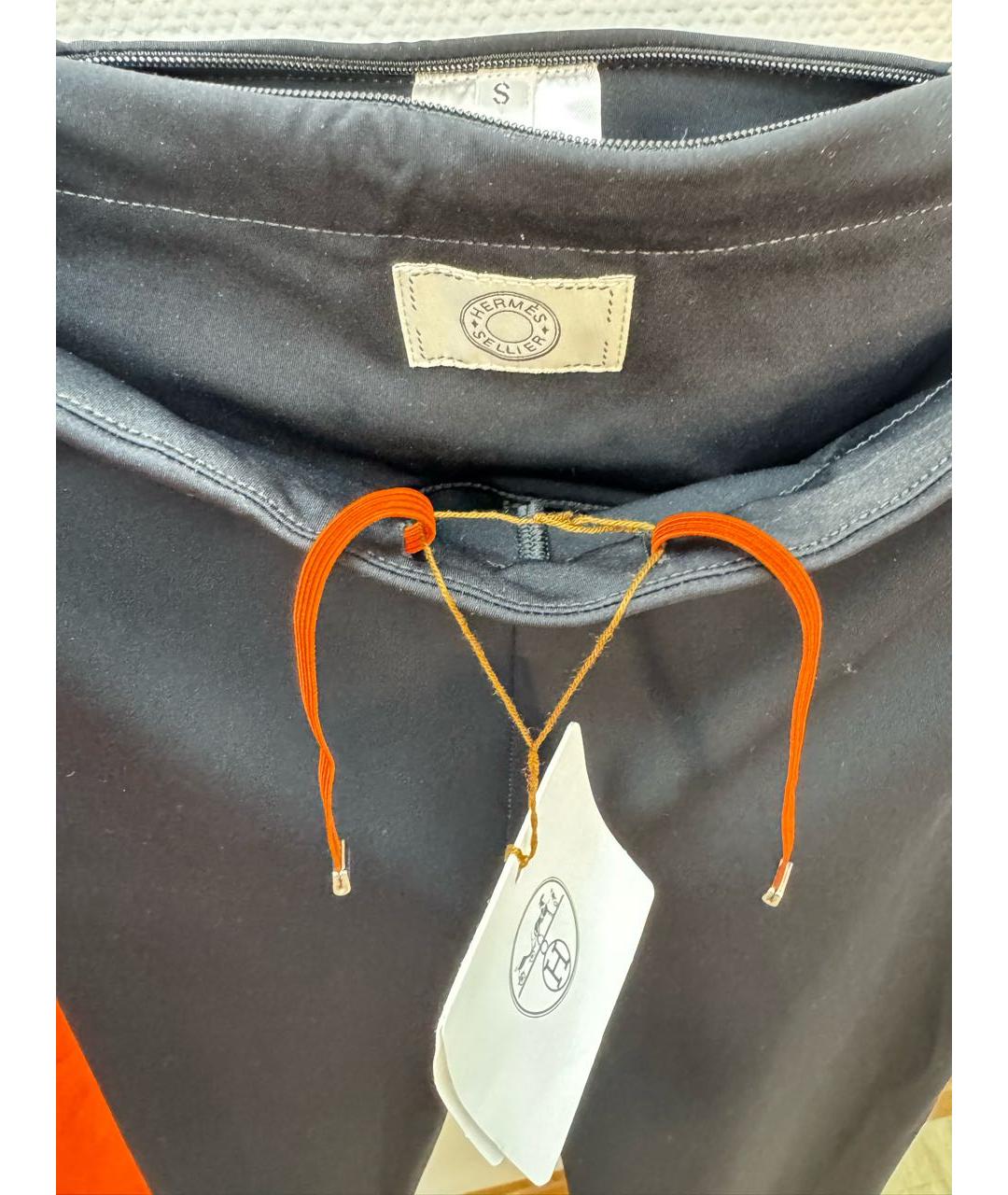 HERMES Черные полиамидовые спортивные брюки и шорты, фото 3