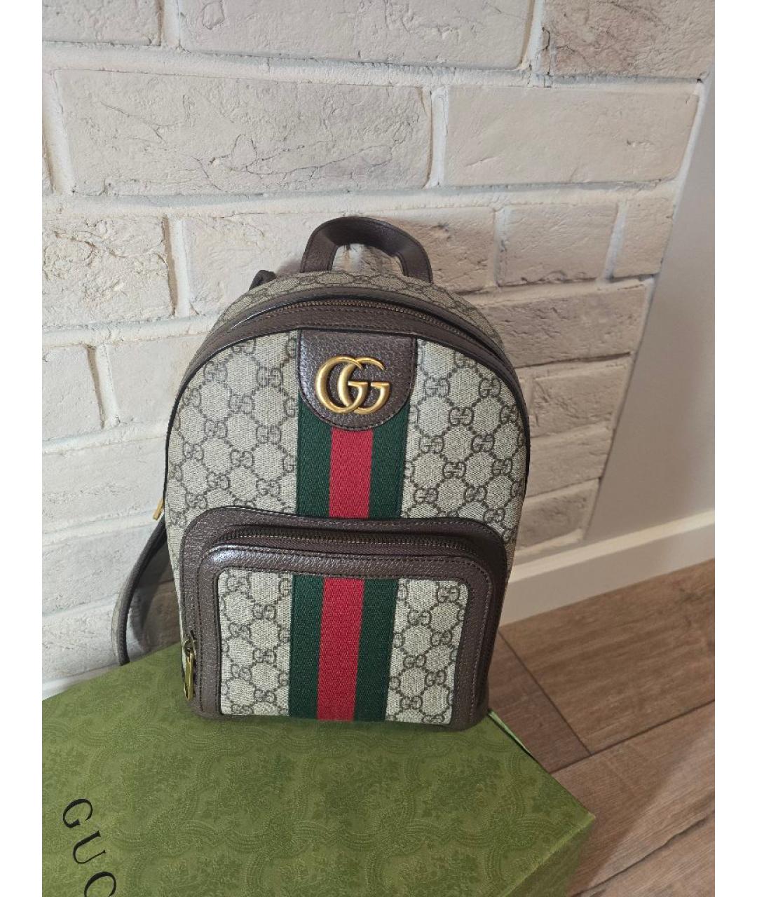 GUCCI Бежевый рюкзак, фото 9