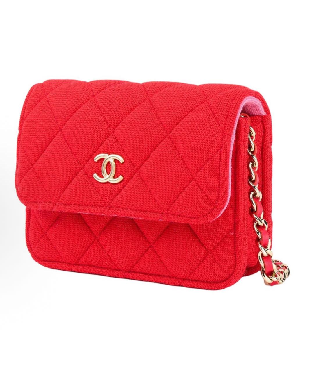 CHANEL Красная сумка через плечо, фото 2