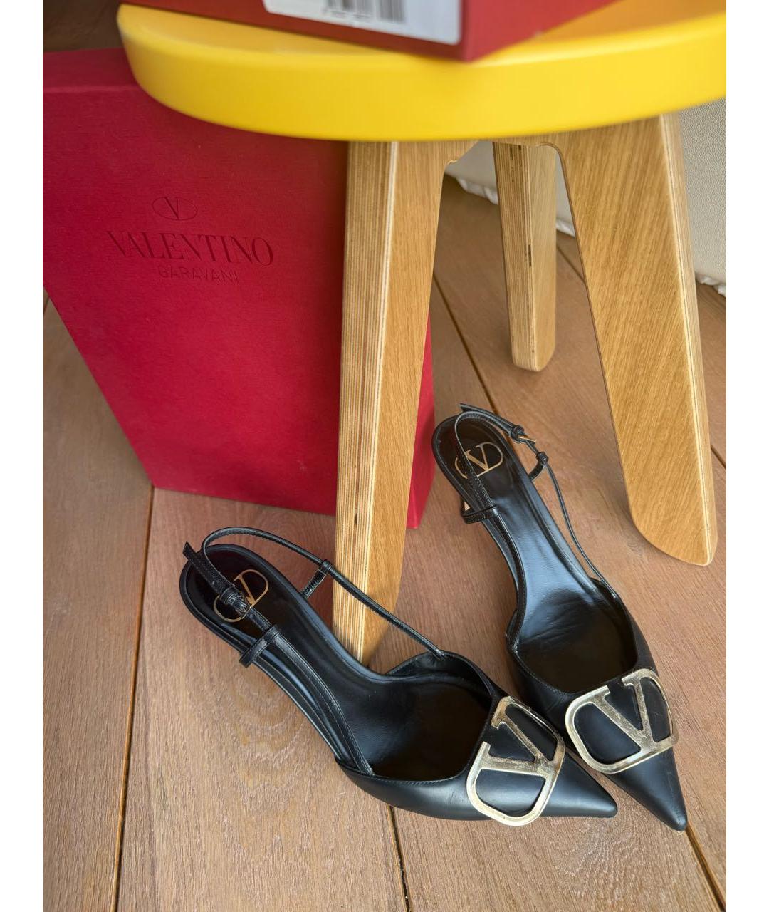 VALENTINO Черные кожаные туфли, фото 8