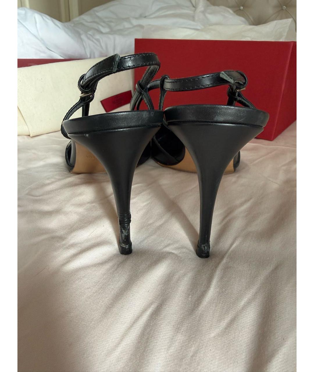 VALENTINO Черные кожаные туфли, фото 4