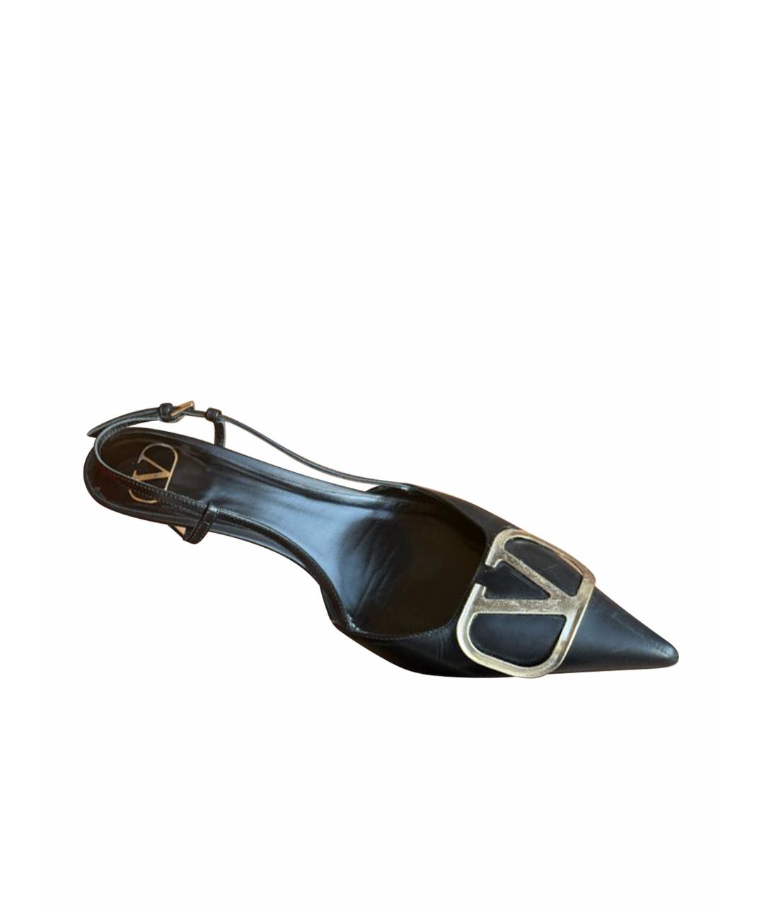 VALENTINO Черные кожаные туфли, фото 1