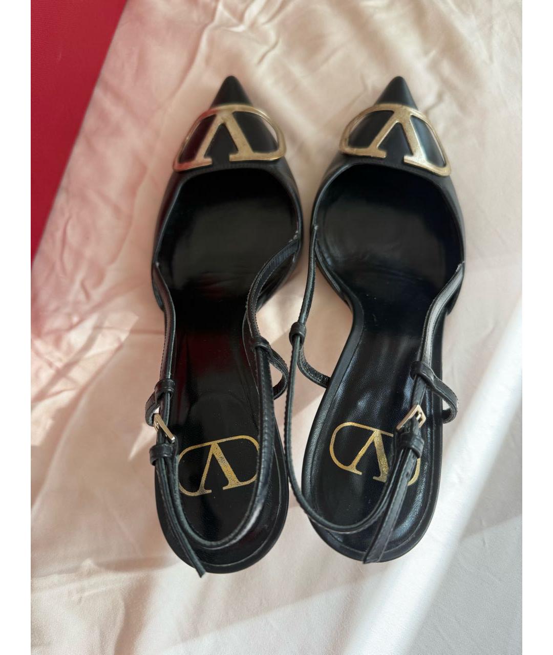 VALENTINO Черные кожаные туфли, фото 3