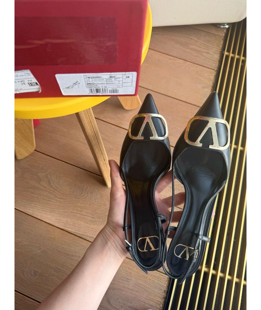 VALENTINO Черные кожаные туфли, фото 7