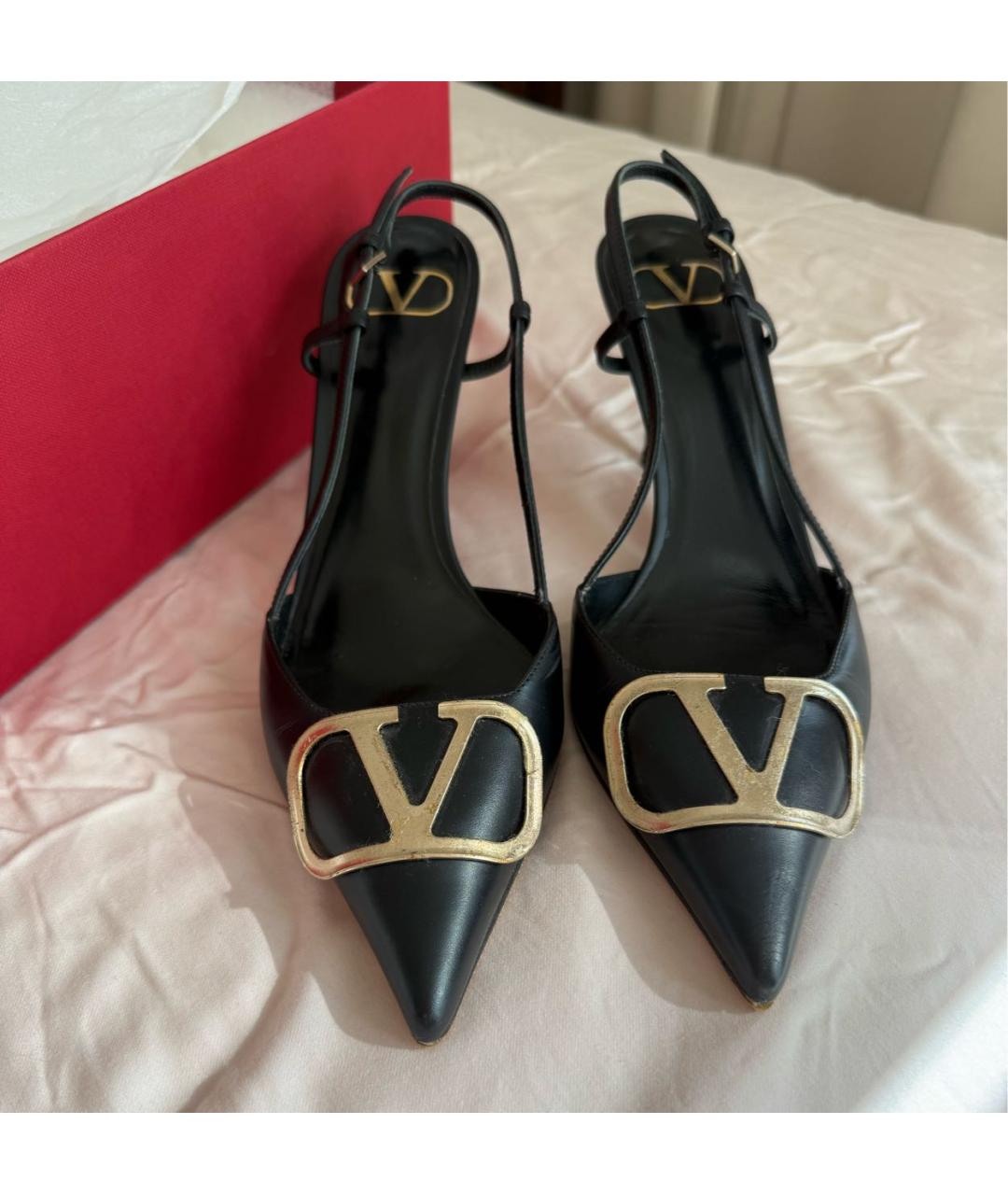 VALENTINO Черные кожаные туфли, фото 2