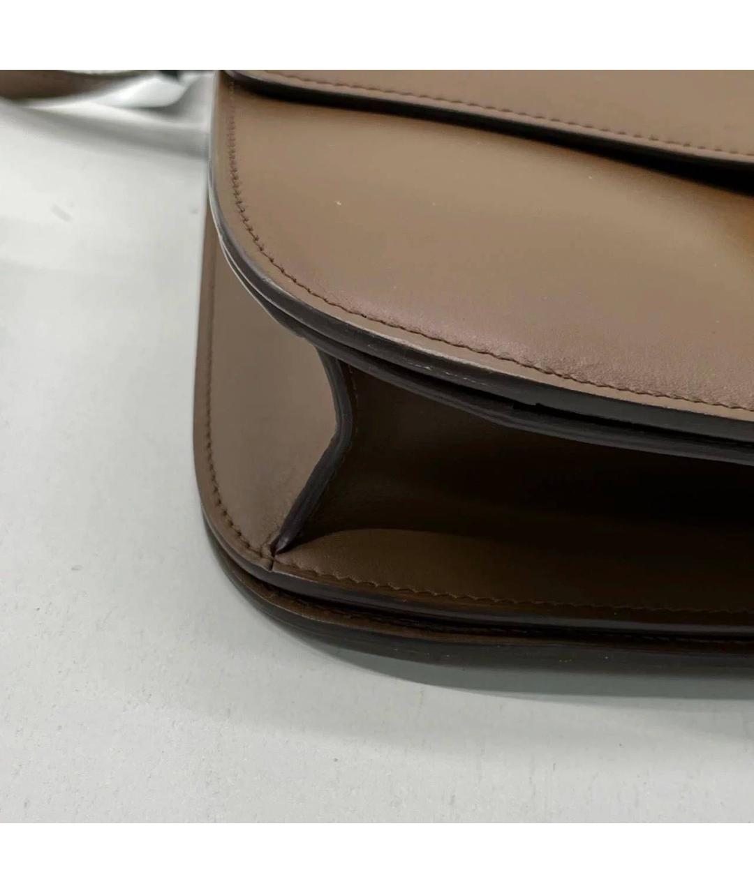 CELINE Коричневая кожаная сумка через плечо, фото 7