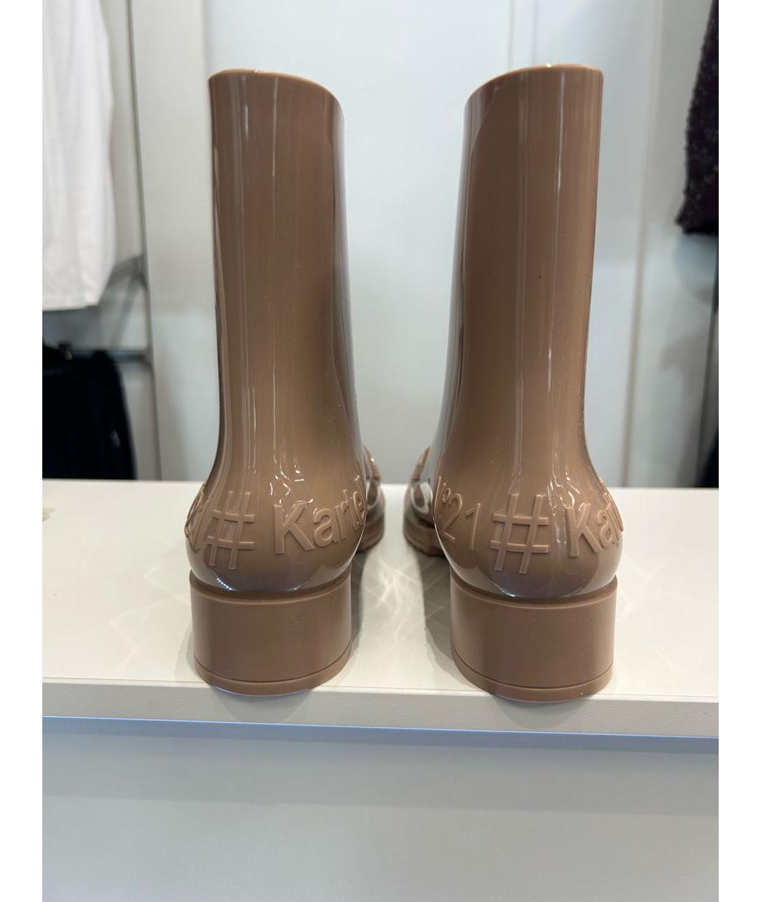 NO. 21 Бежевые резиновые сапоги, фото 4