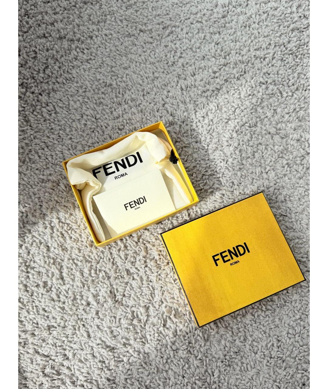 FENDI Коричневый кожаный кардхолдер, фото 6