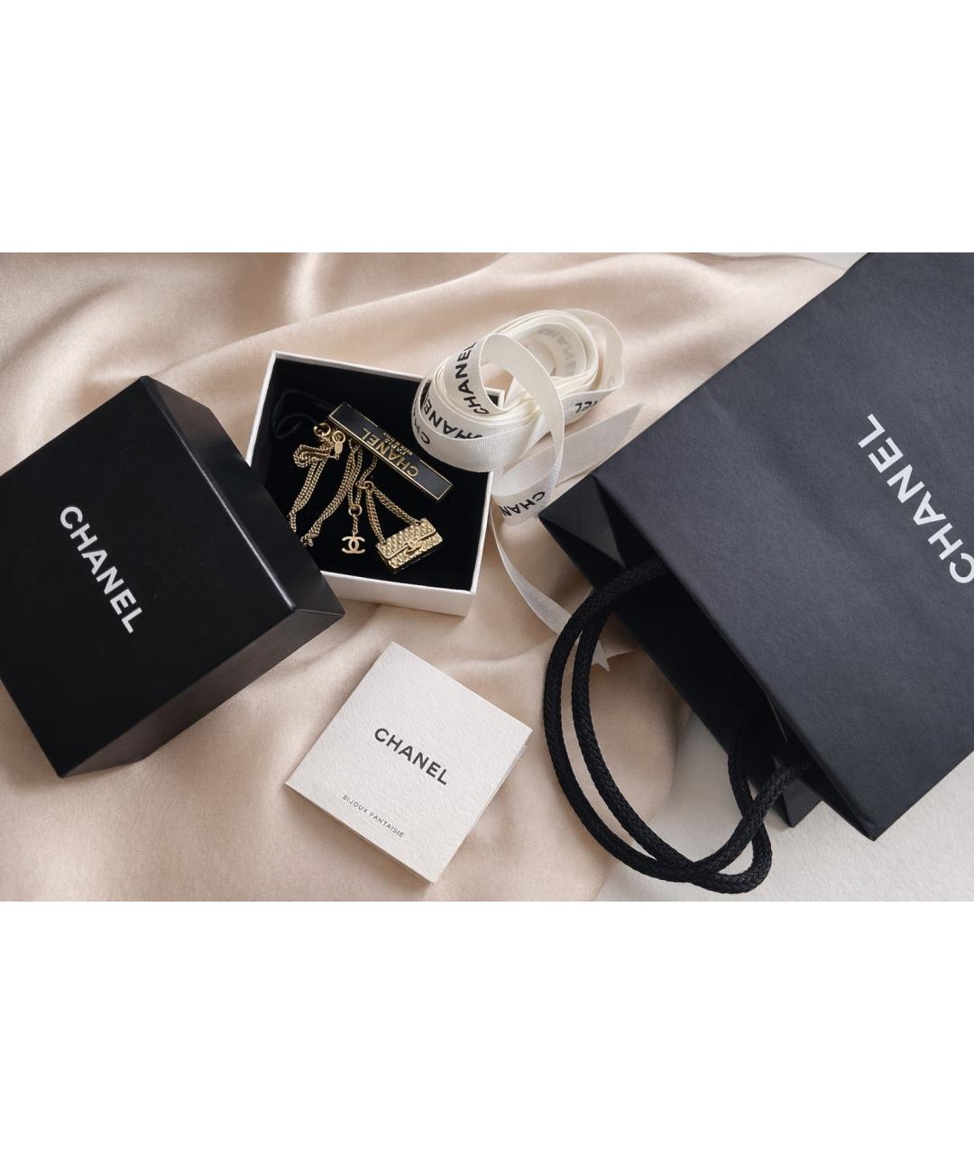 CHANEL Золотое металлическое колье, фото 2