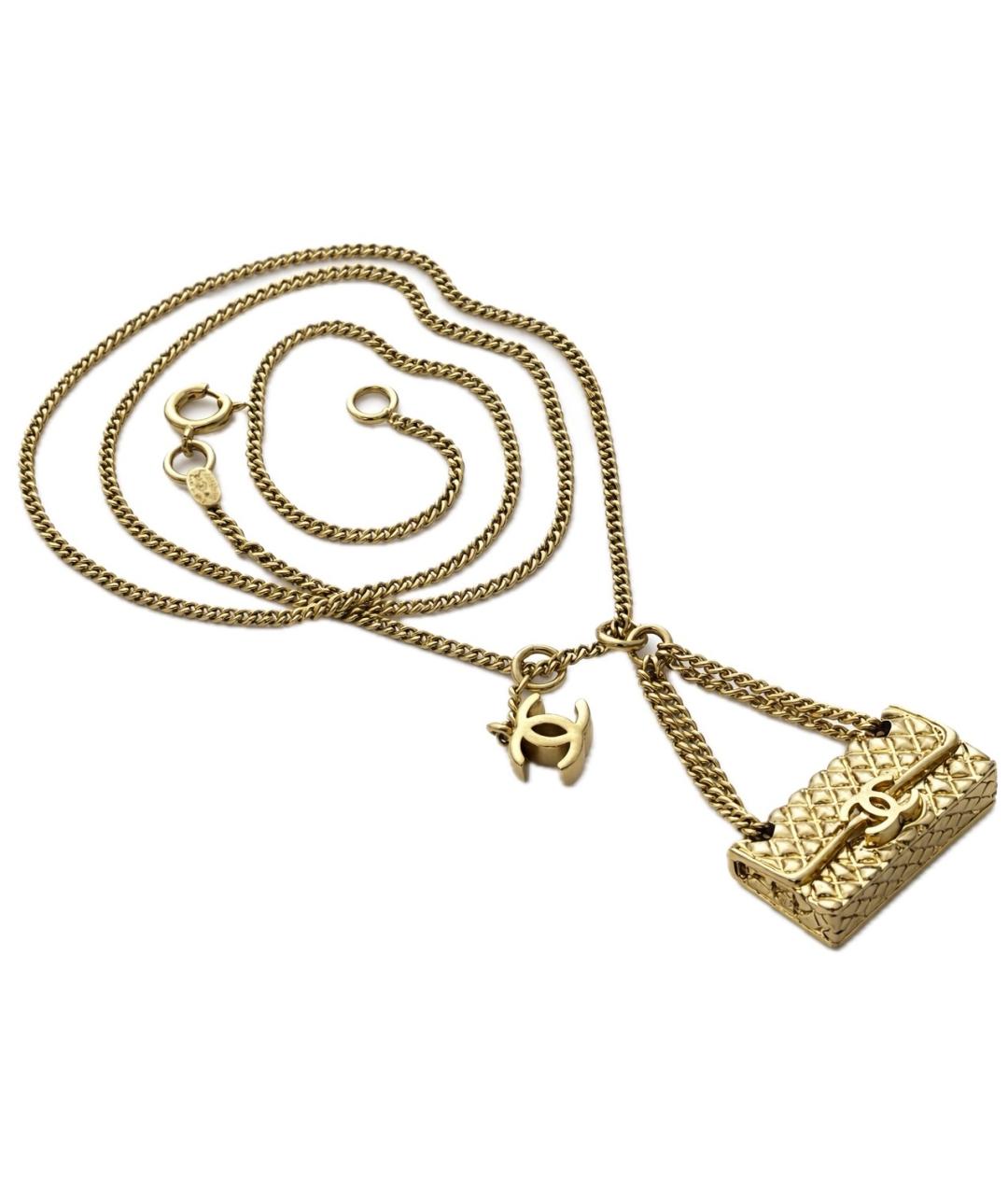 CHANEL Золотое металлическое колье, фото 1