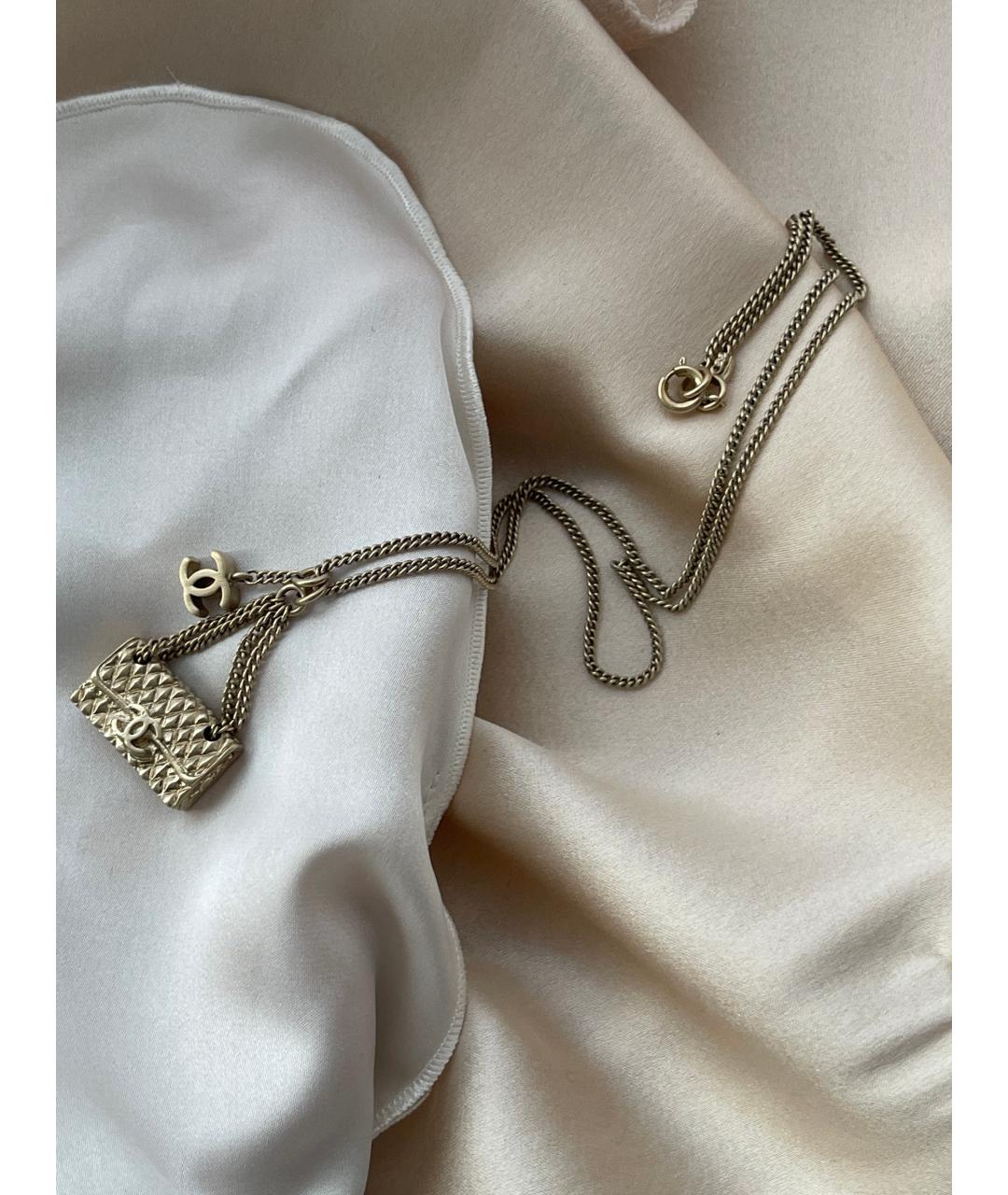 CHANEL Золотое металлическое колье, фото 9