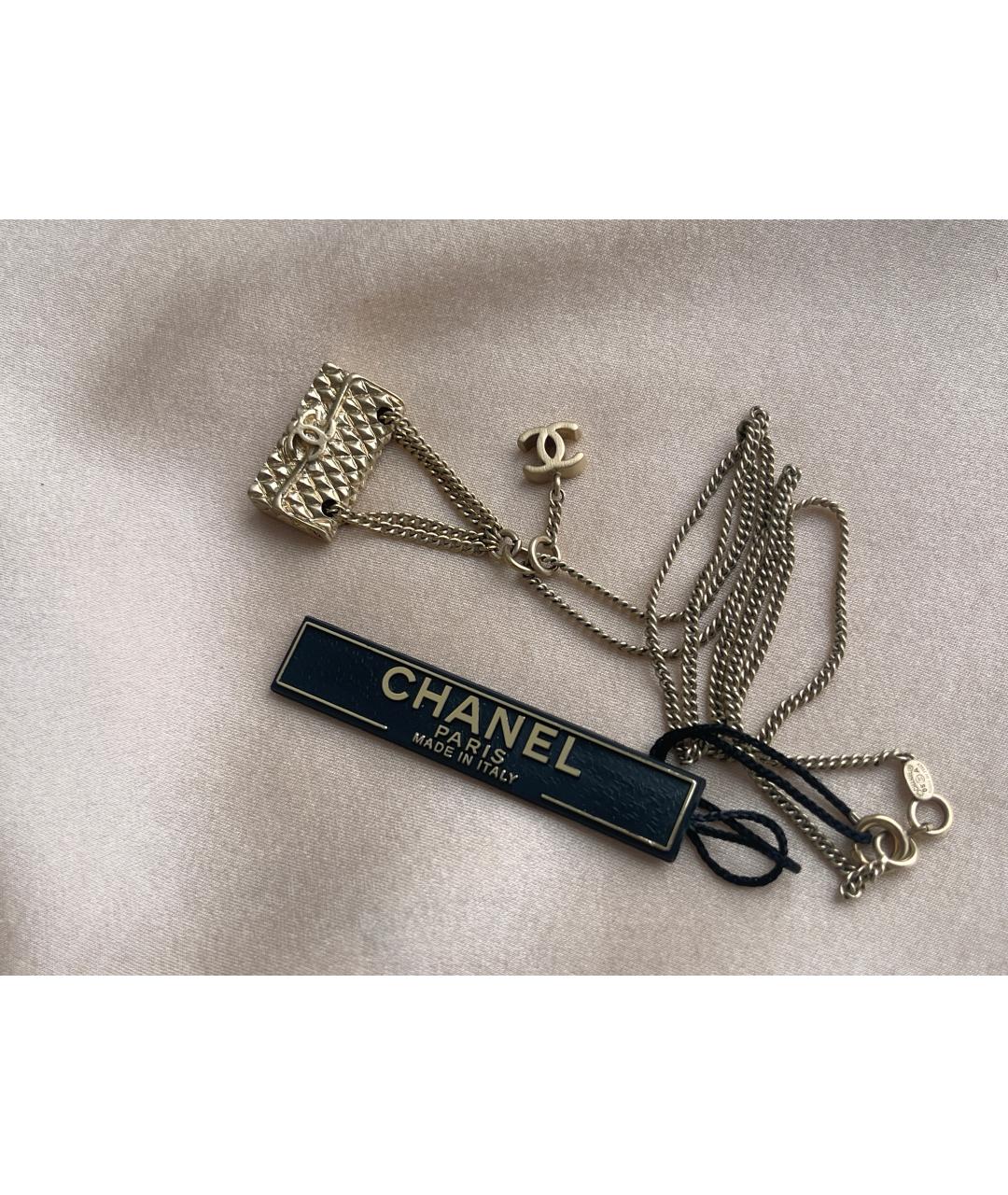 CHANEL Золотое металлическое колье, фото 4