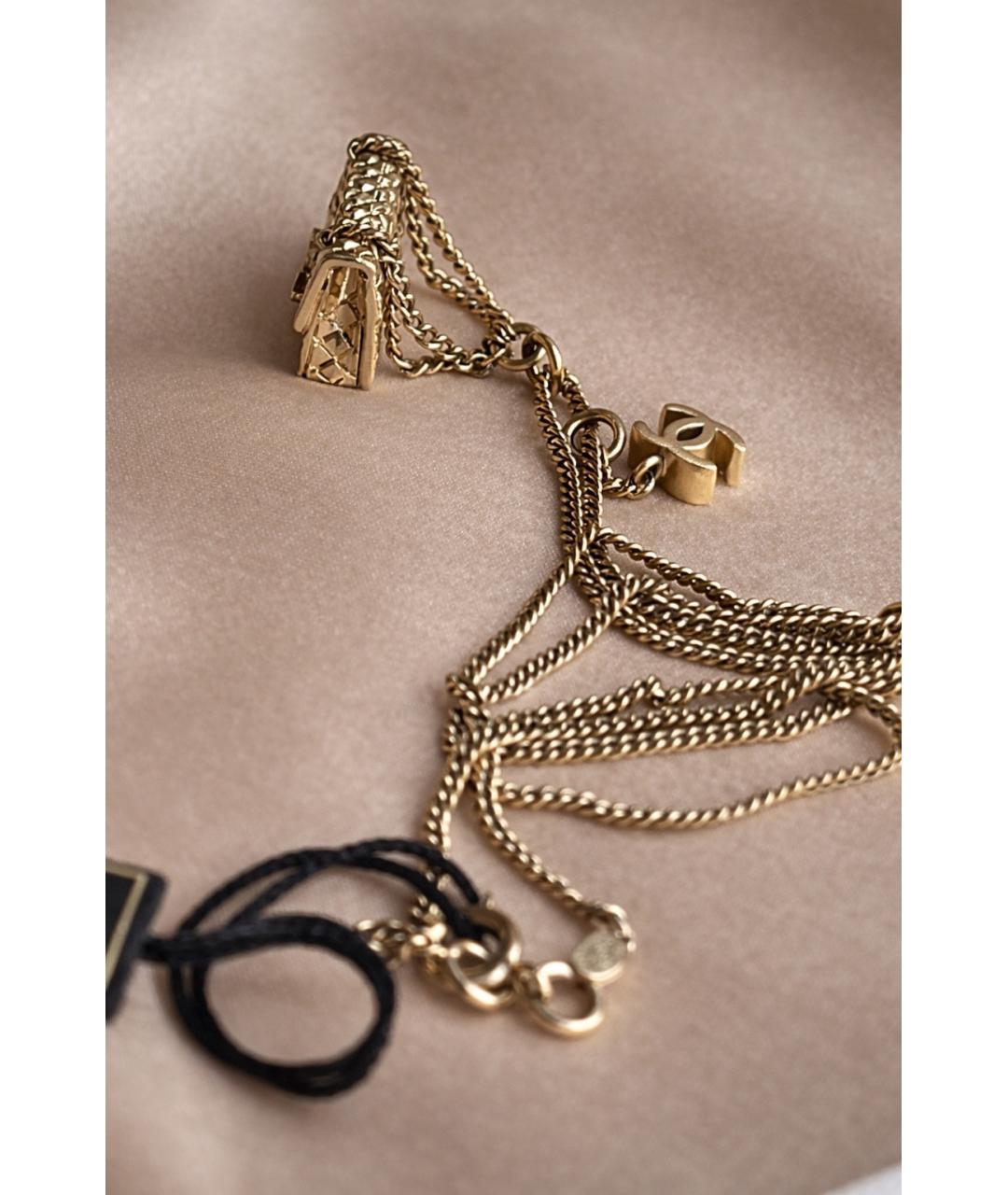 CHANEL Золотое металлическое колье, фото 3