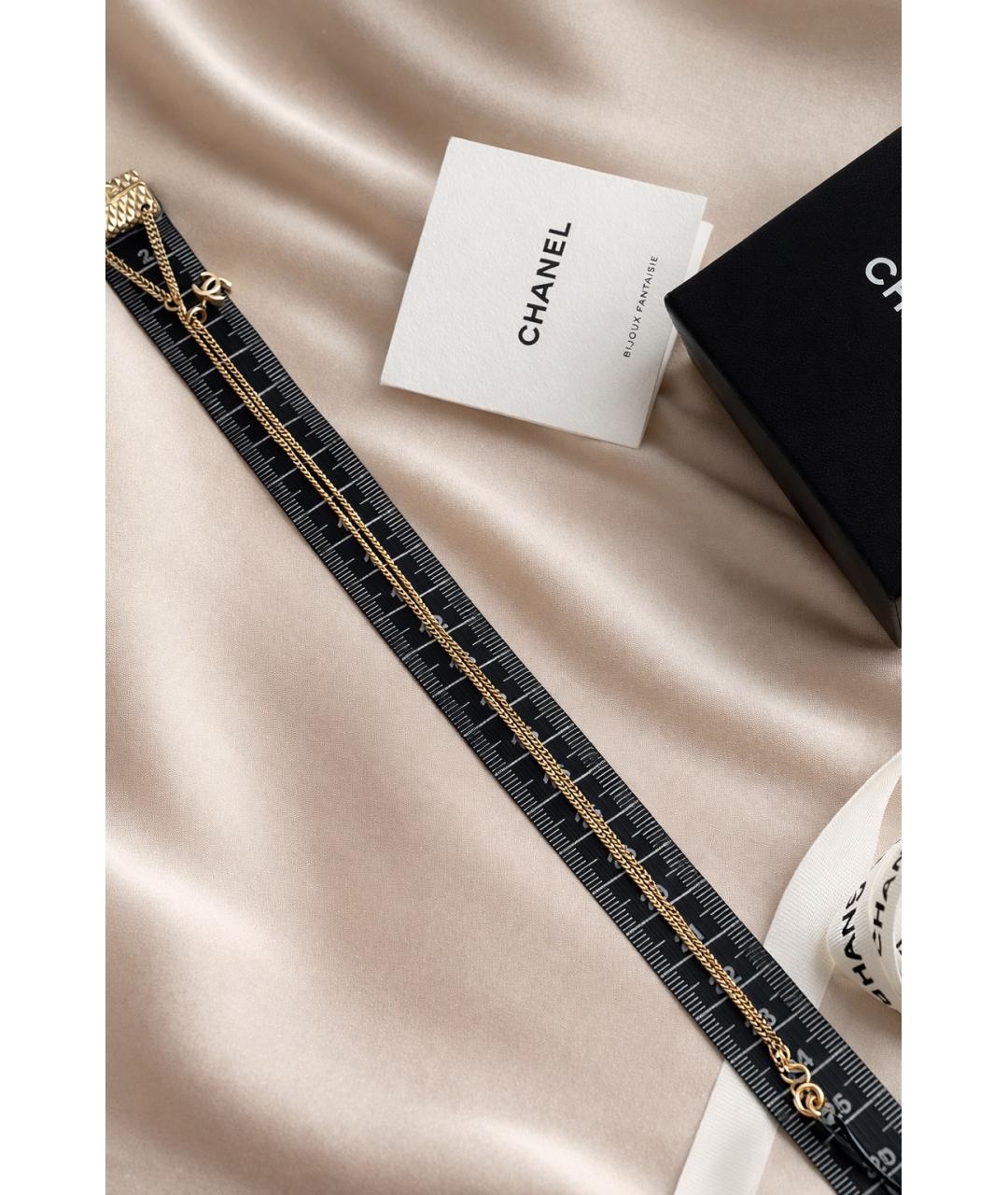 CHANEL Золотое металлическое колье, фото 7