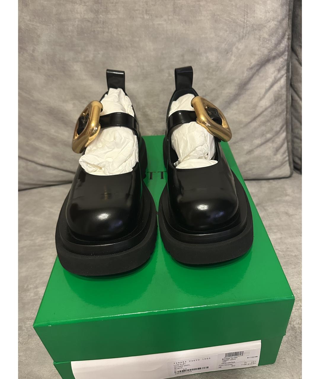 BOTTEGA VENETA Черные туфли из лакированной кожи, фото 2