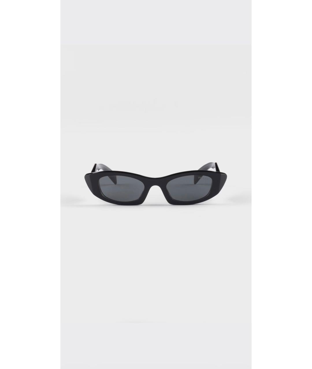 PRADA Черные пластиковые солнцезащитные очки, фото 9