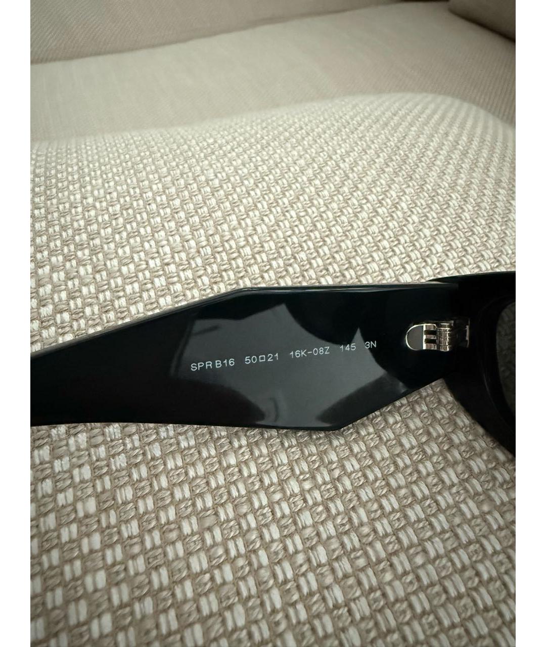 PRADA Черные пластиковые солнцезащитные очки, фото 4