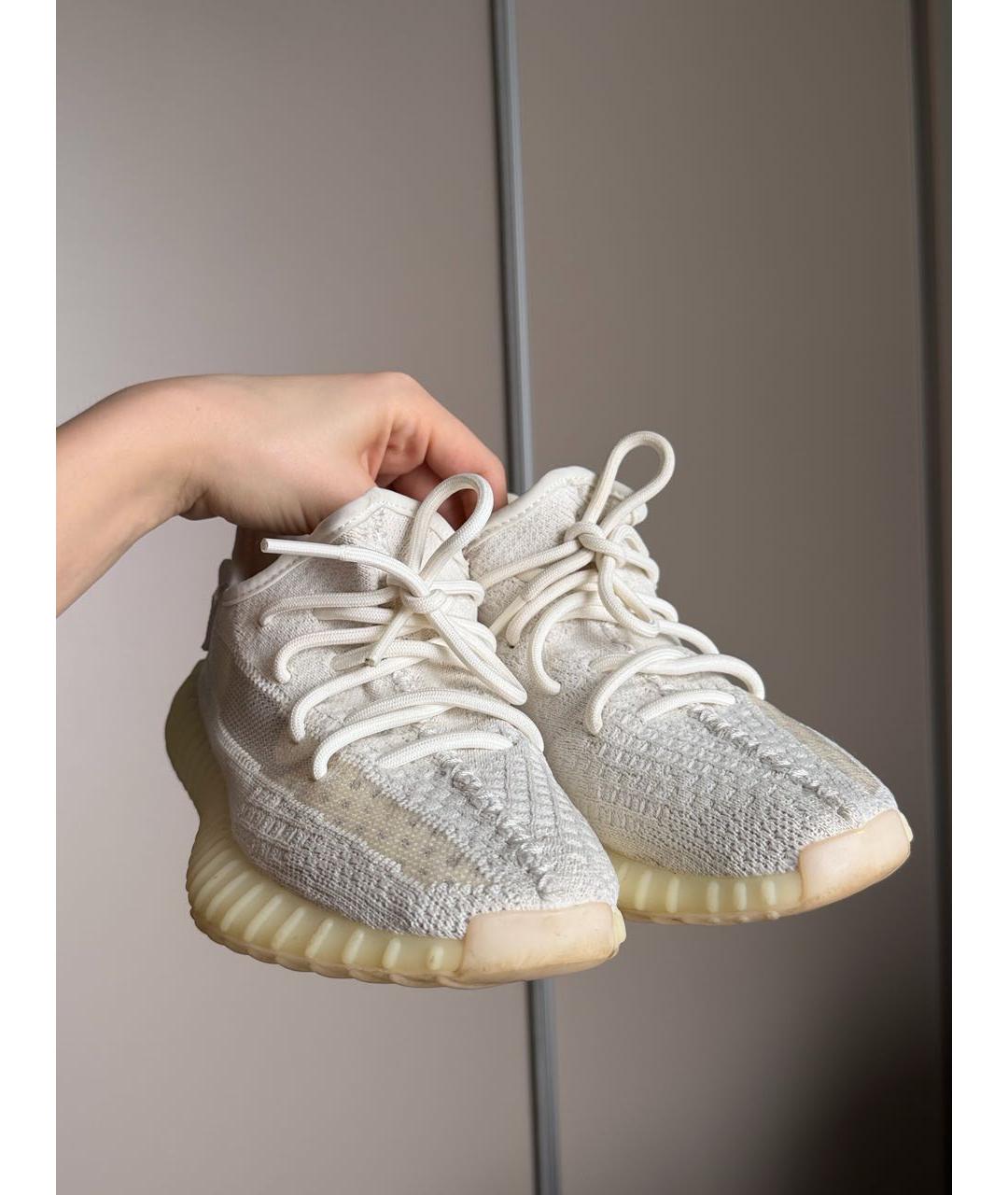 ADIDAS YEEZY Белые текстильные кроссовки, фото 4