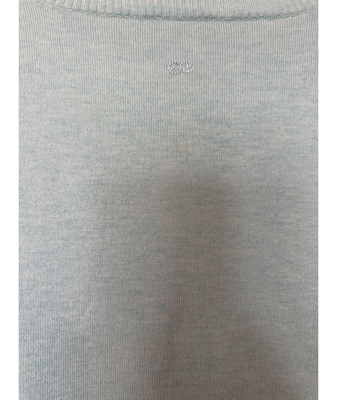 ESCADA Голубой хлопко-эластановый кардиган, фото 5