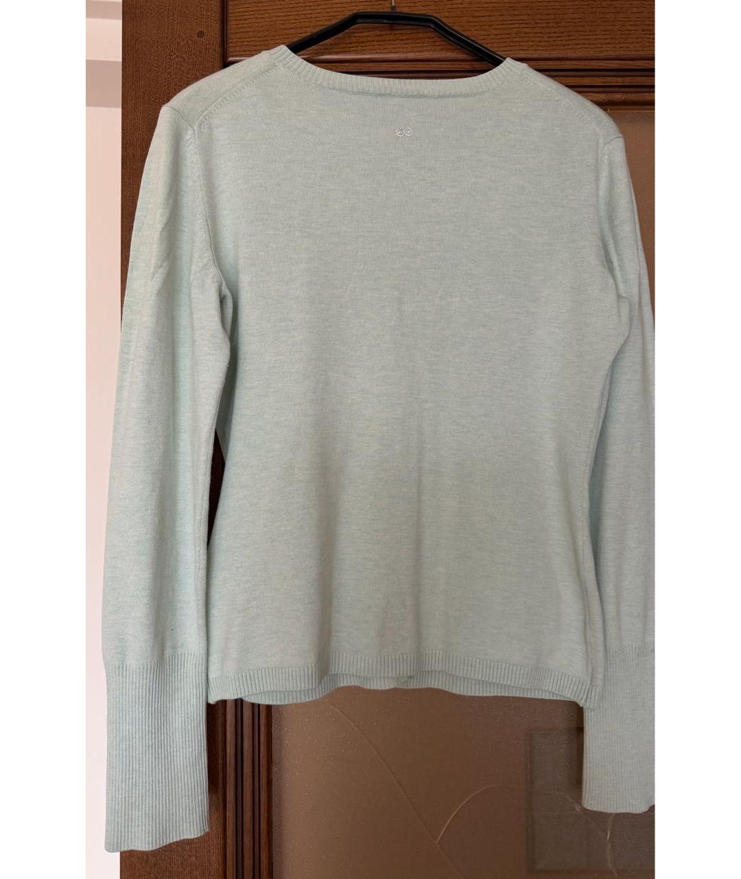 ESCADA Голубой хлопко-эластановый кардиган, фото 2