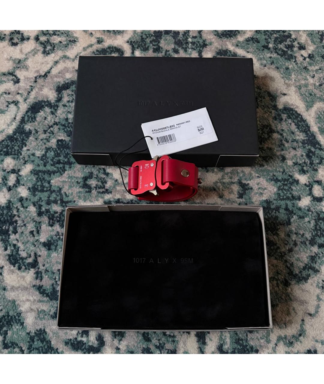1017 ALYX 9SM Красный кожаный браслет, фото 2