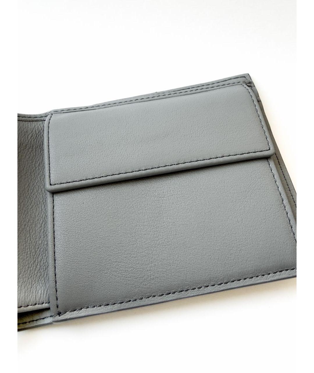 CHRISTIAN DIOR Серый кожаный кошелек, фото 4