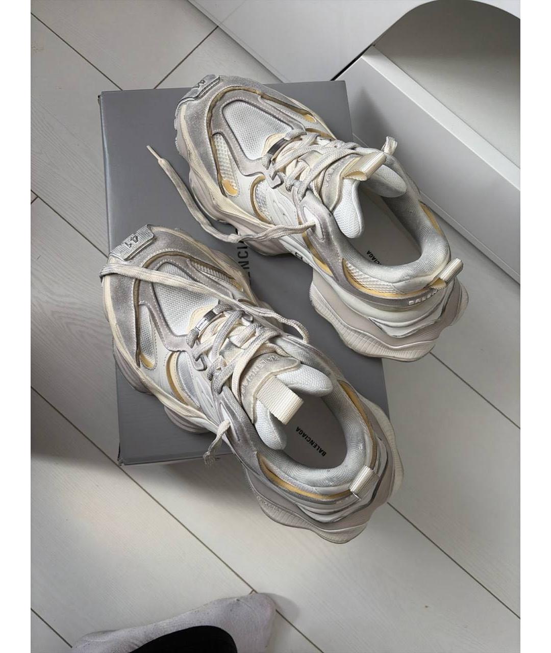 BALENCIAGA Бежевые высокие кроссовки / кеды, фото 3