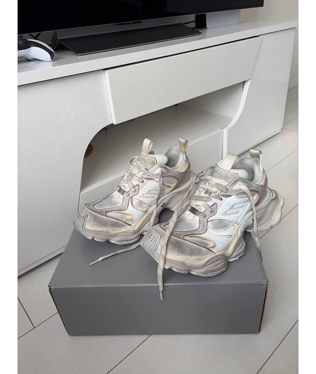 BALENCIAGA Бежевые высокие кроссовки / кеды, фото 2