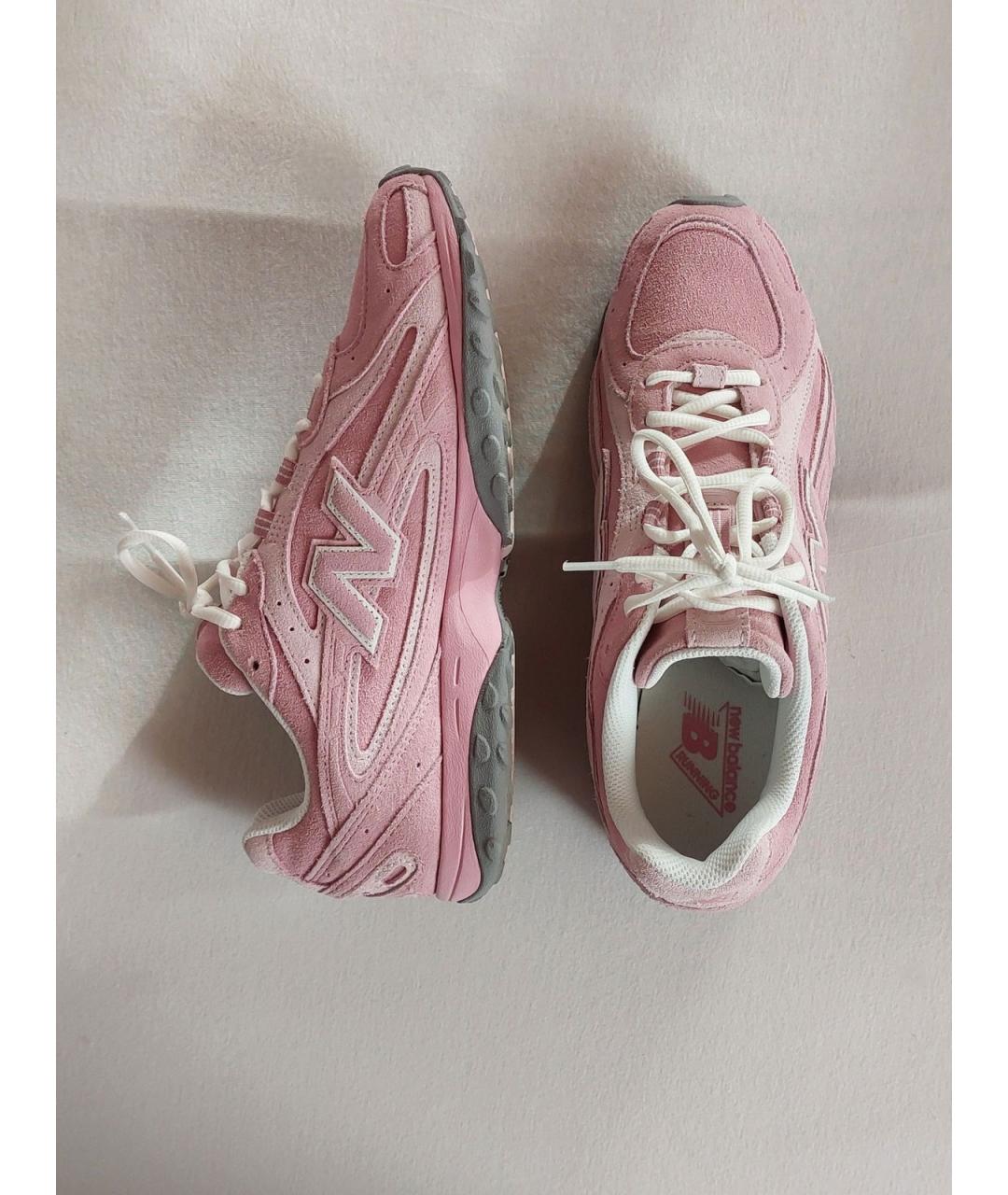 NEW BALANCE Розовые замшевые кроссовки, фото 5