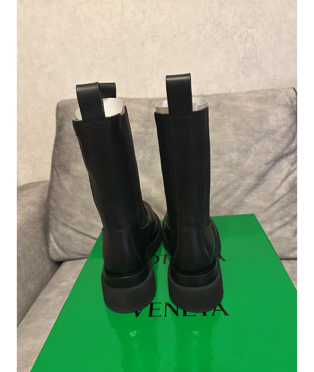 BOTTEGA VENETA Черные кожаные ботинки, фото 3