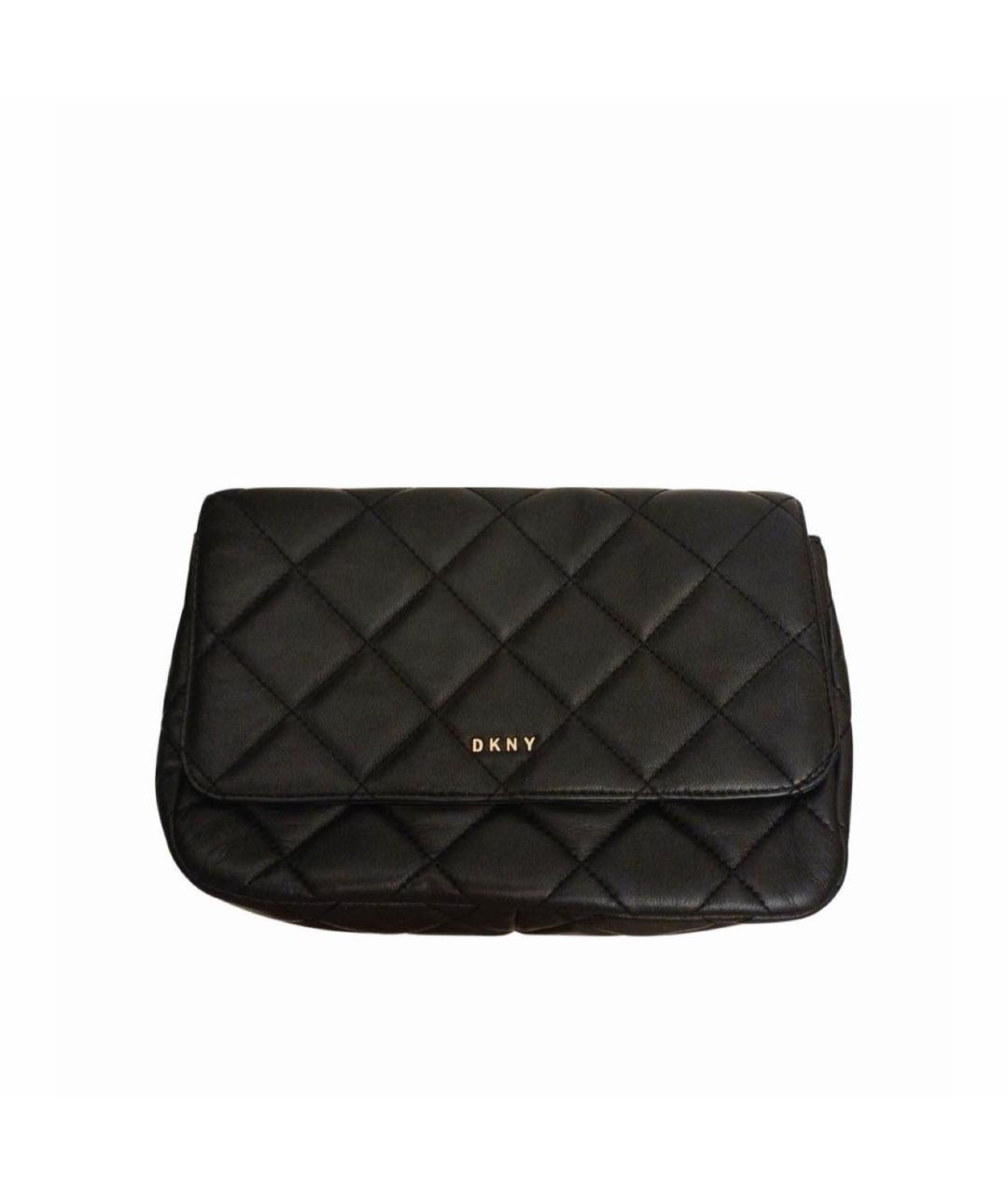 DKNY Черная кожаная сумка через плечо, фото 6