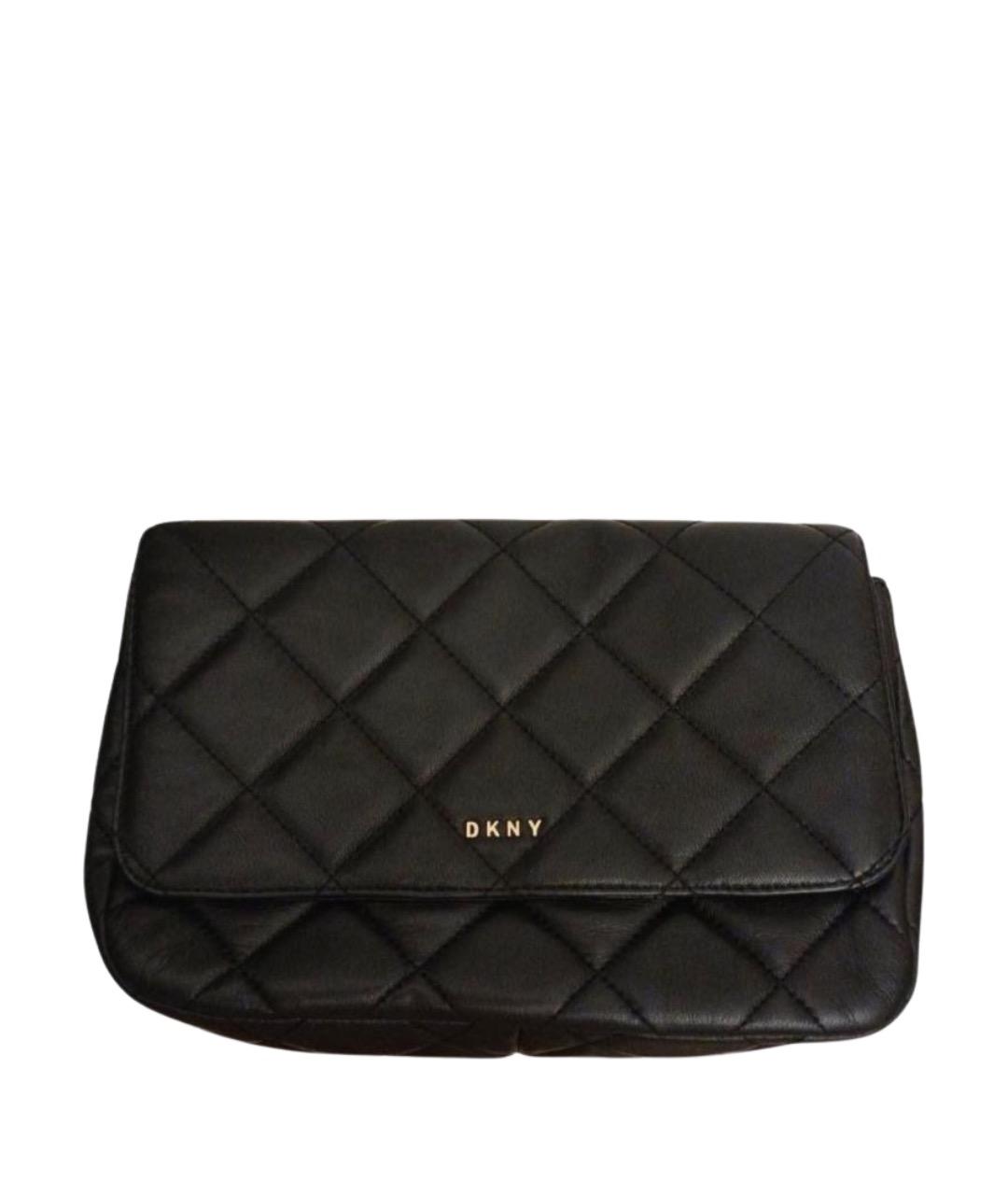 DKNY Черная кожаная сумка через плечо, фото 1