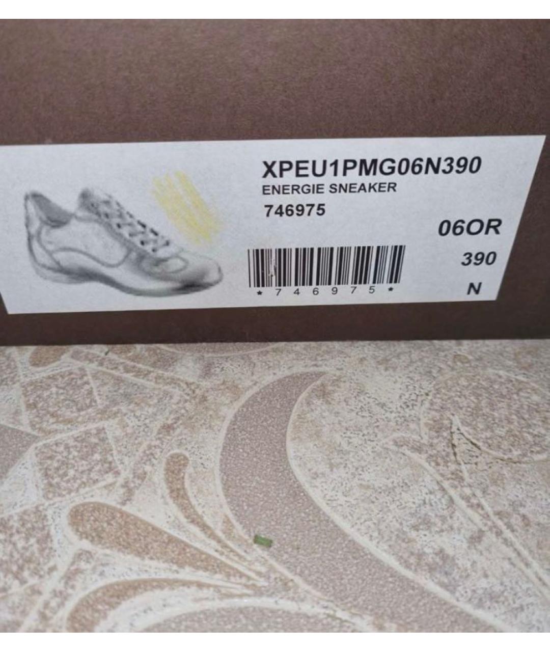 LOUIS VUITTON Серебряные кожаные кеды, фото 7