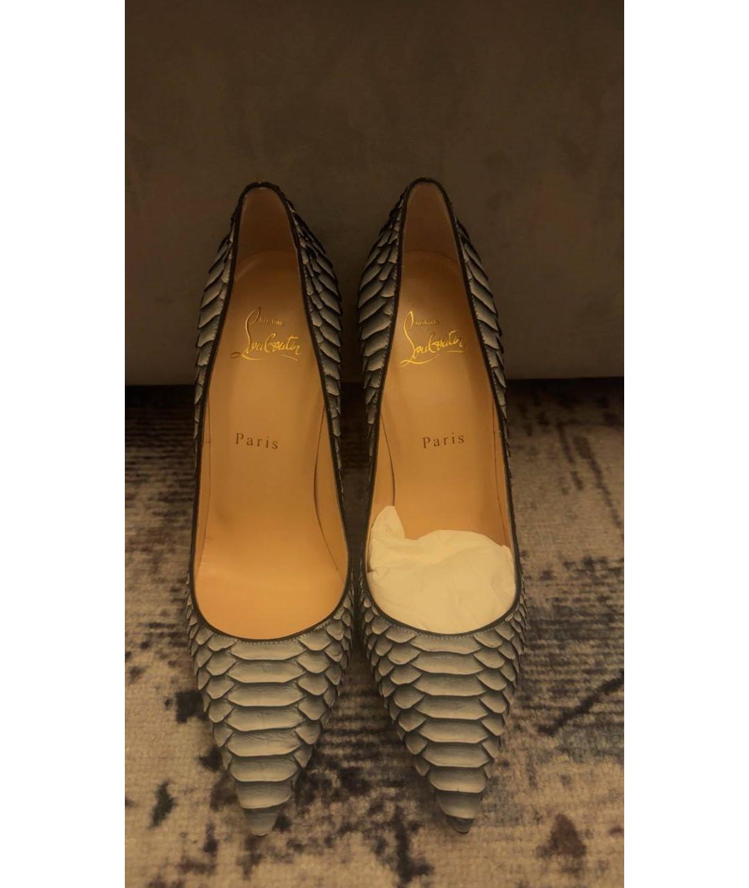 CHRISTIAN LOUBOUTIN Серые туфли из экзотической кожи, фото 3