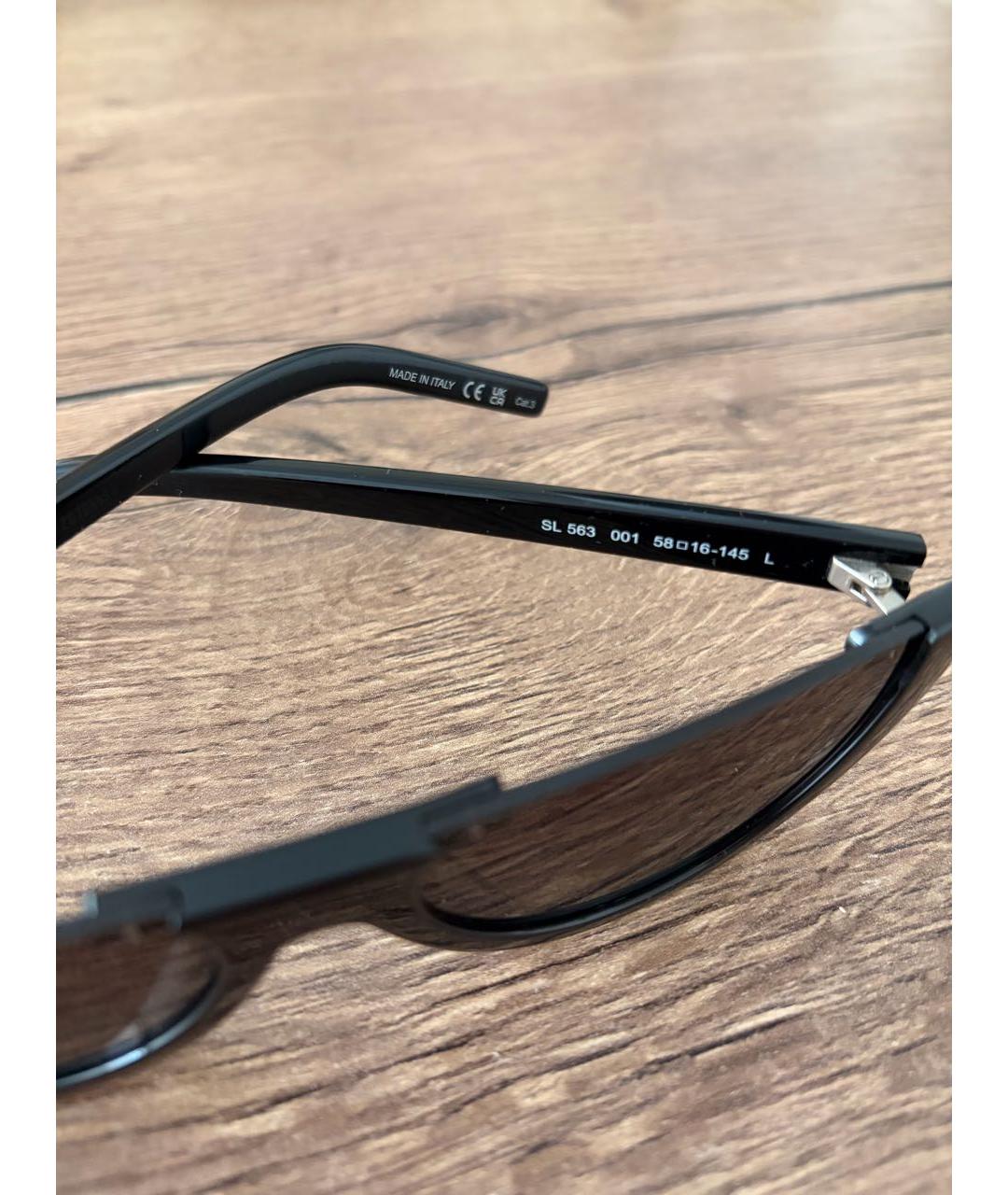 SAINT LAURENT Черные пластиковые солнцезащитные очки, фото 3