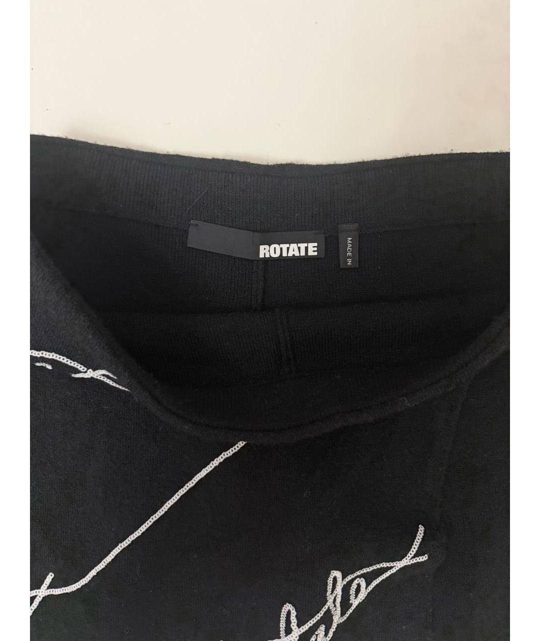 ROTATE Черная вискозная юбка мини, фото 8