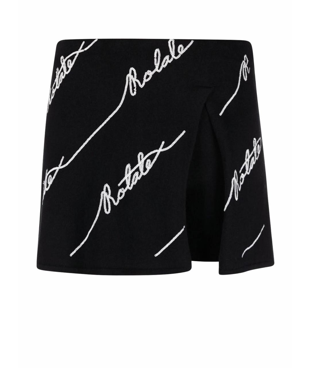 ROTATE Черная вискозная юбка мини, фото 9