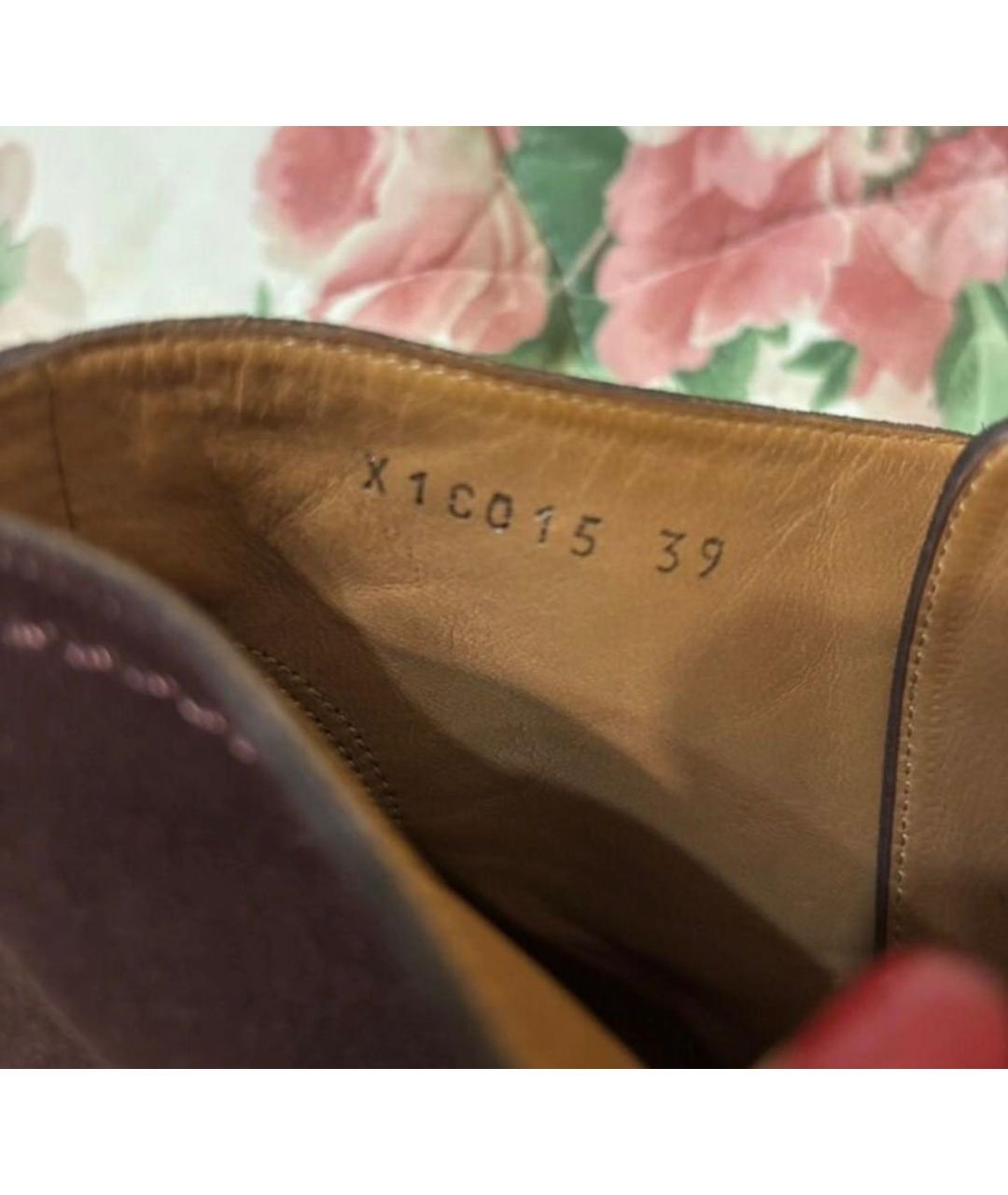 GIORGIO ARMANI Бордовые замшевые ботильоны, фото 7