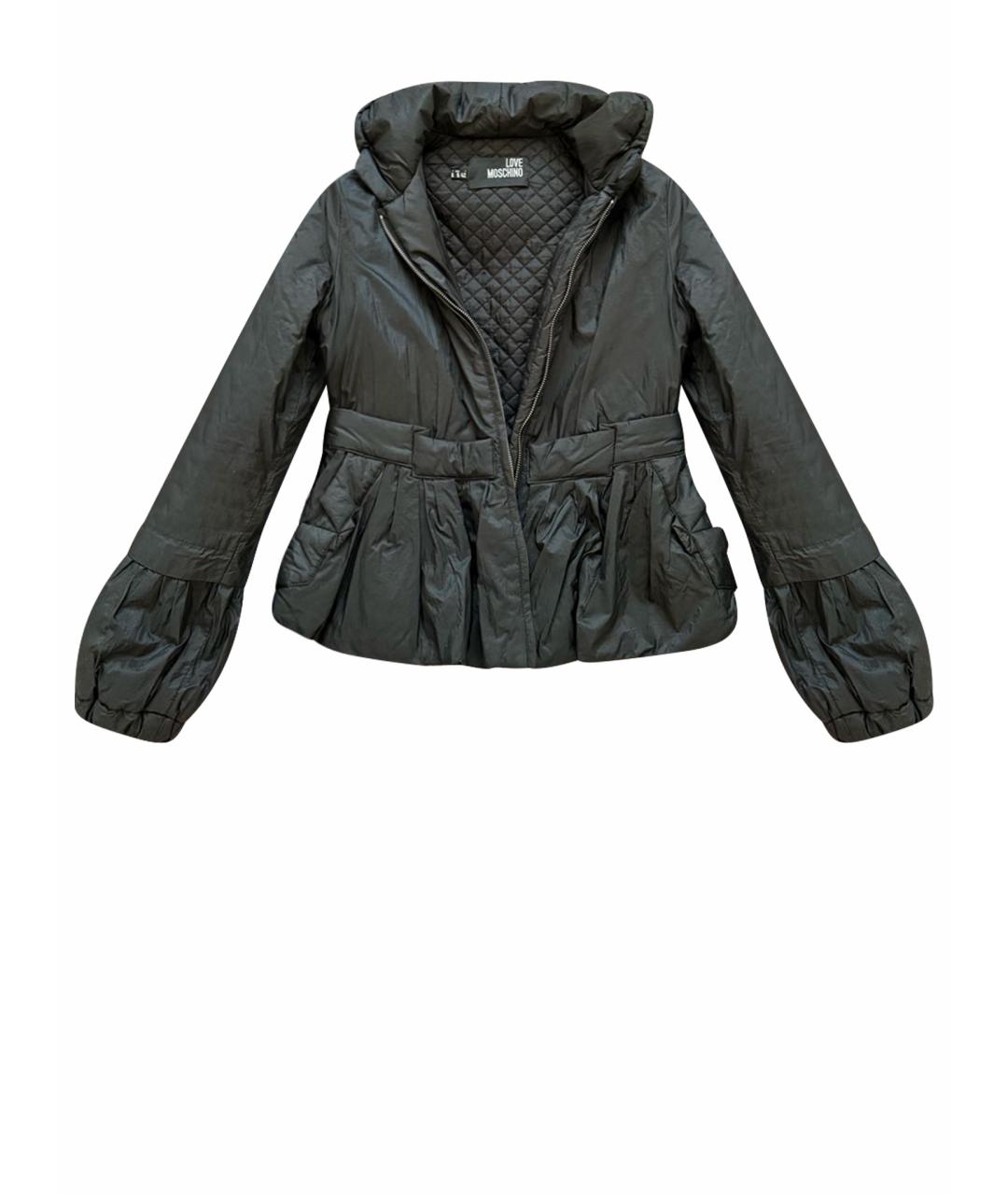 LOVE MOSCHINO Черная полиамидовая куртка, фото 1