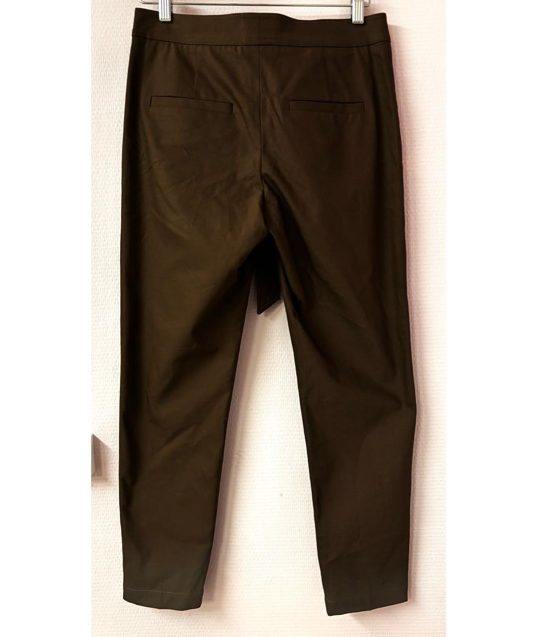 BRUNELLO CUCINELLI Хаки хлопко-эластановые брюки узкие, фото 2