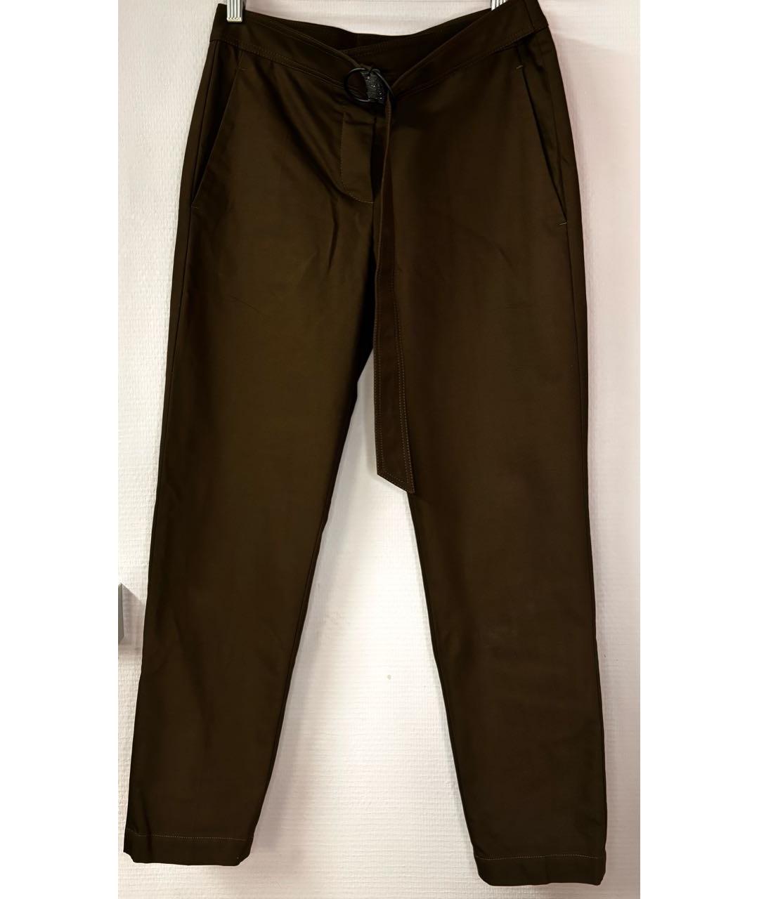 BRUNELLO CUCINELLI Хаки хлопко-эластановые брюки узкие, фото 8