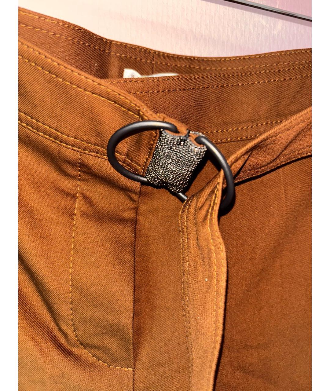 BRUNELLO CUCINELLI Хаки хлопко-эластановые брюки узкие, фото 4