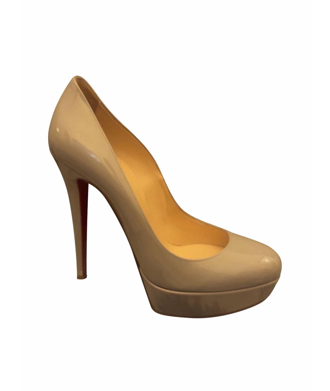 CHRISTIAN LOUBOUTIN Серые туфли из лакированной кожи, фото 1