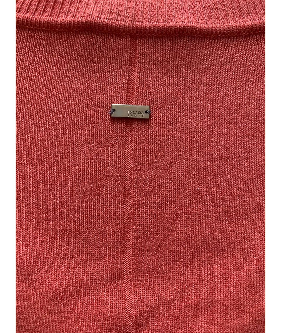 ESCADA Коралловое вискозное повседневное платье, фото 4