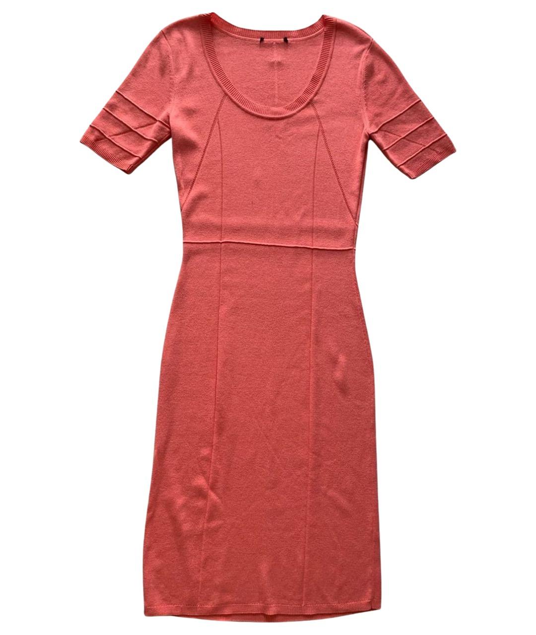 ESCADA Коралловое вискозное повседневное платье, фото 1