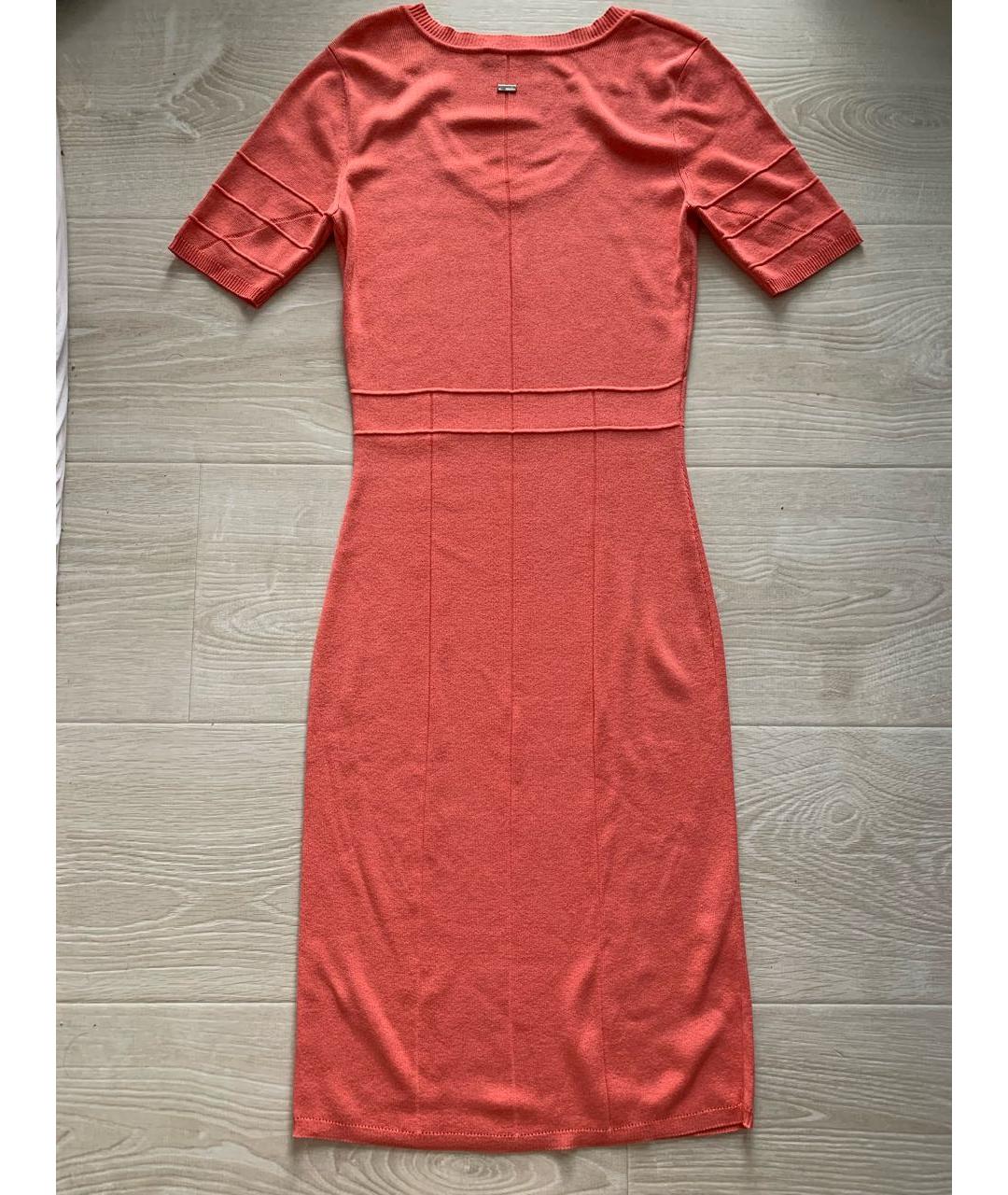 ESCADA Коралловое вискозное повседневное платье, фото 2