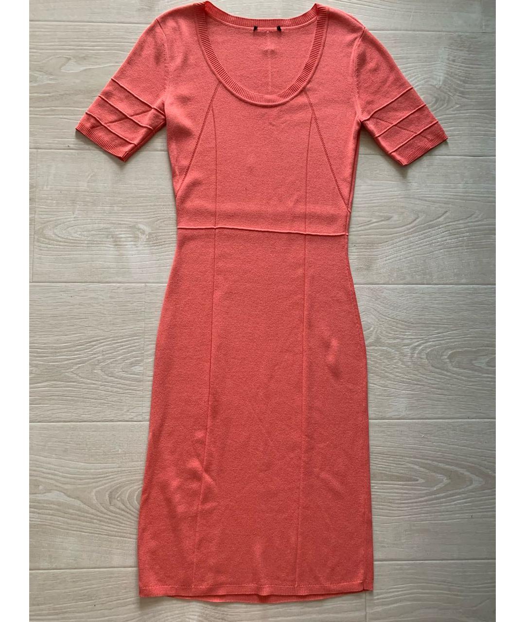 ESCADA Коралловое вискозное повседневное платье, фото 5