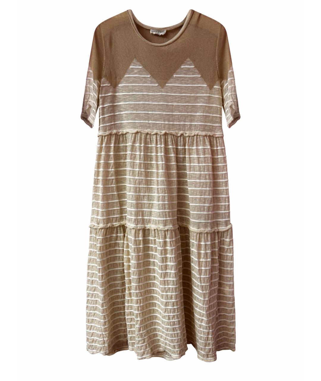 Sonya Rykiel Бежевый вискозный сарафан, фото 1
