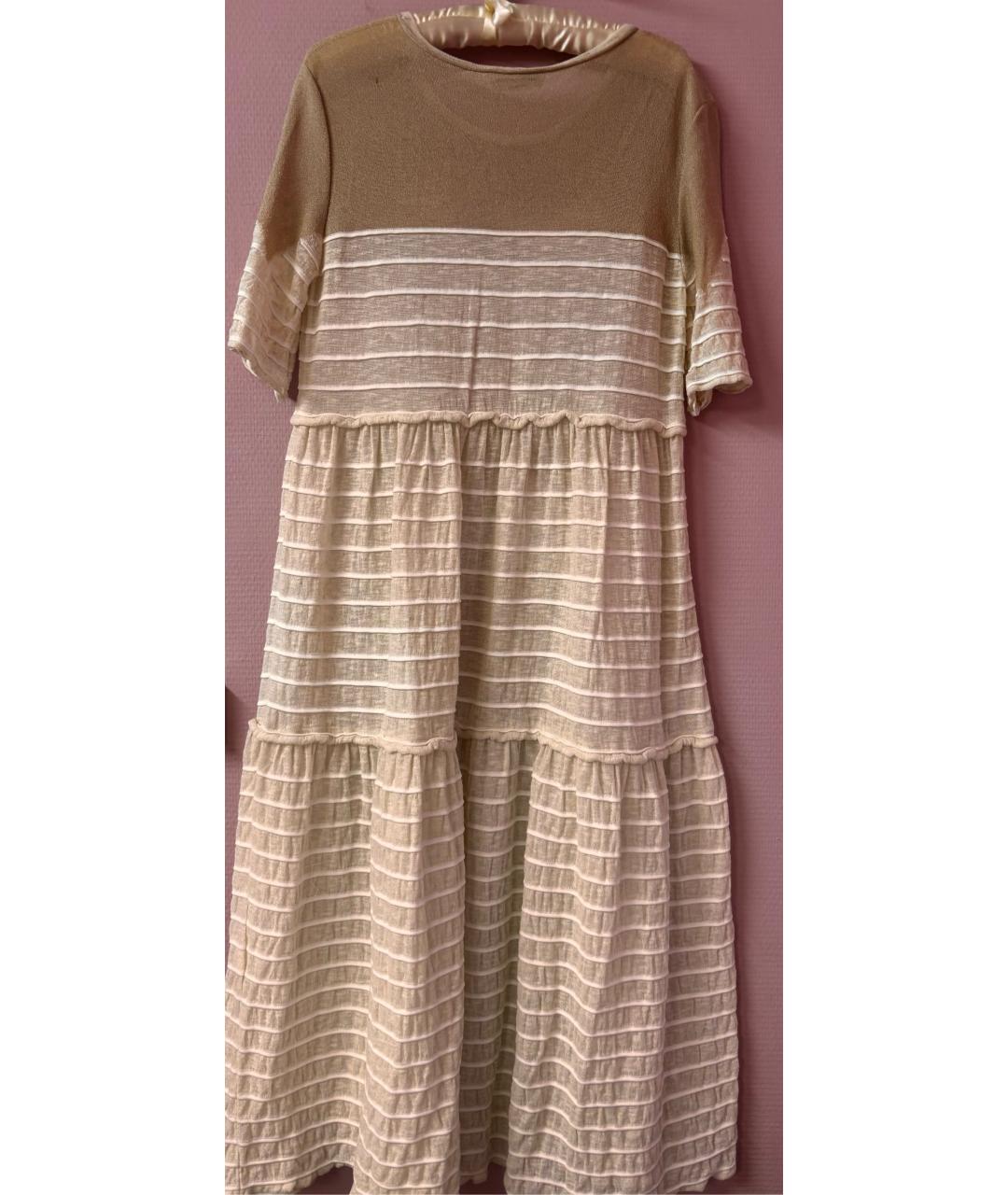 Sonya Rykiel Бежевый вискозный сарафан, фото 2