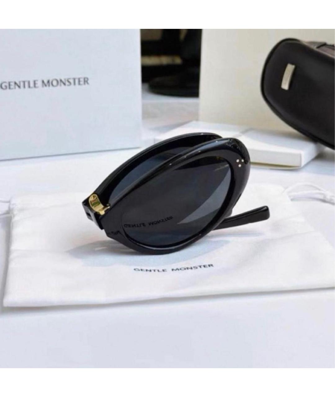 GENTLE MONSTER Черные пластиковые солнцезащитные очки, фото 5